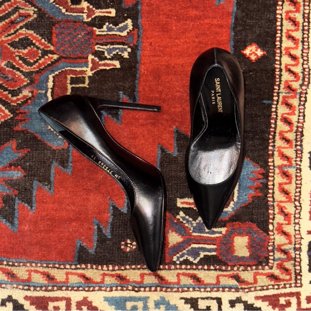 Saint Laurent Anja Pumps in black calf leather 38 105mm